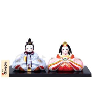 雛人形 コンパクト 陶器 小さい 可愛い ひな人形/ 染絵内裏雛（小） /ミニチュア 初節句 お雛様 おひな様 雛飾り