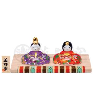 雛人形 コンパクト 陶器 小さい 可愛い ひな人形/ 錦彩さくら雛