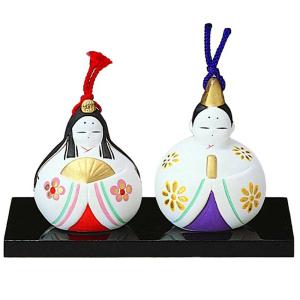雛人形 コンパクト 陶器 小さい 可愛い ひな人形/ 平安雛 雛土鈴(中) /ミニチュア 初節句 お雛様 おひな様 雛飾り