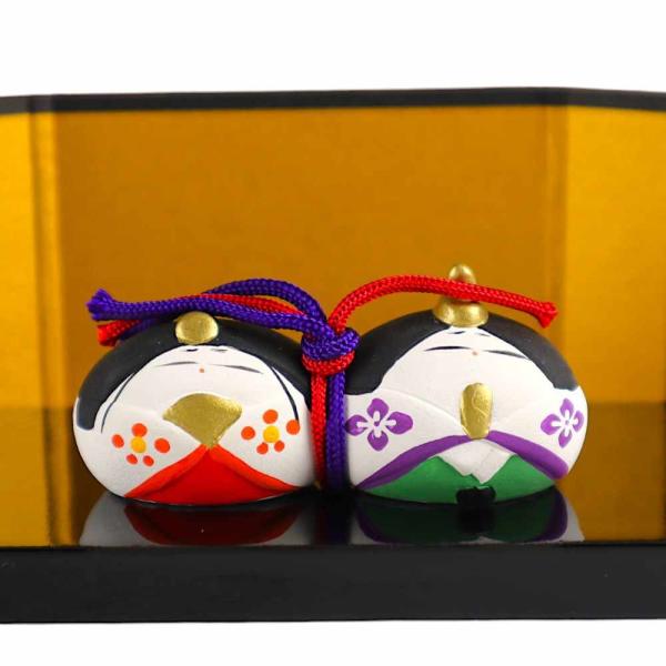 雛人形 コンパクト 陶器 小さい 可愛い ひな人形/ 平安雛 睦雛士鈴 /ミニチュア 初節句 お雛様...