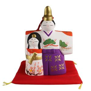雛人形 コンパクト 陶器 小さい 可愛い ひな人形/ 平安雛土鈴（小