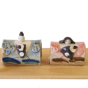 ひな祭り 置物 小物入れ 犬箱/ 須はら錦彩犬筥（大・左）（白） /雛