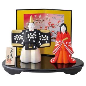 ひな祭り 飾り皿 コンパクト 有田焼 ひな人形（丸）飾り皿 陶磁器製