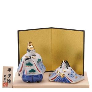 ひな祭り 置物 小物入れ 犬箱/ 須はら錦彩犬筥（大・左）（白） /雛