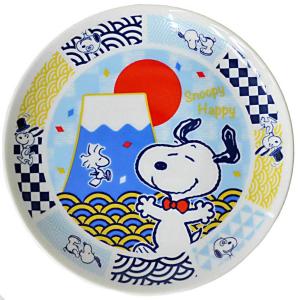 スヌーピー 富士山 お皿 プレート/ SNOOPY 迎春 プレート  富士（青） /正月 年始 可愛い イベント 贈り物 プレゼント 自分用｜duralex