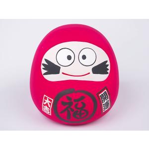 10cmまる福だるま（赤）貯金箱