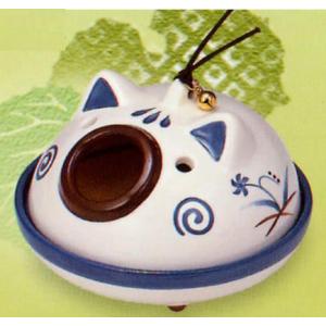 蚊取り線香入れ おしゃれ 陶器 蚊取り線香ホルダー アウトドア/ ねこ