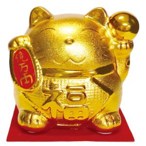 縁起物‼️レア‼️金色の招き猫 約30cm 招き猫 まねき猫 純金製 置物 商売繁盛 開店祝い 金運アップ 金