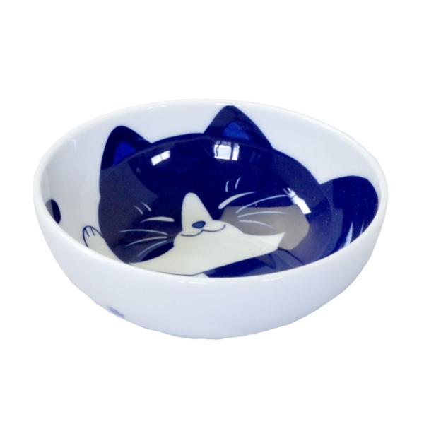 軽量 薄手 12cm 小鉢/ ねこちぐらハチワレ 4.0小鉢 /猫 ネコ 可愛い 家庭用 和み 癒や...