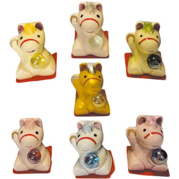 干支 午 置物 馬 うま 2026年/ 風水ミニ午 7色セット /粗品 販促 景品 縁起 町内会 敬...