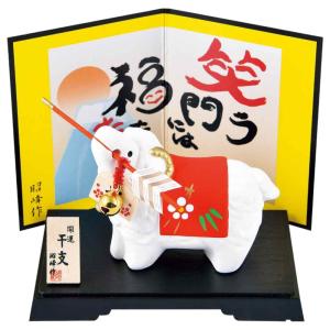 干支 未 羊 ひつじ 2027年 置物/ 開運艶白松竹梅未 /粗品 販促 景品