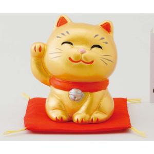 錦彩福おいで 招き猫 赤猫 無病息災 薬師窯 雑貨 ネコ ねこ かわいい