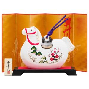 干支 午 置物 馬 うま 2026年/ 乳白（小） /粗品 販促 景品 縁起 町内