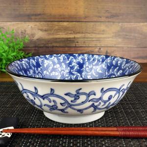 どんぶり 鉢 食器/ かる〜い軽量5.0丼 福招きふくろう青 /お好み丼