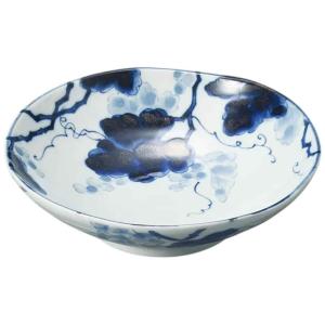 中鉢/ 藍染ぶどう 5.5寸浅鉢 17cm /日...の商品画像
