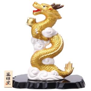 龍 ドラゴン ガラス 置物 風水 運気アップ/ クリスタル風水龍