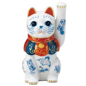 【縁起物】招き猫 常滑焼　招き猫10号約34ｃｍ　右手上げ 金運招福 置物 招き猫 置物 開運 縁起物 金運 貯金箱)常滑焼 招き猫（黒10号 左手