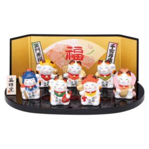 備前焼 七福神 置物 オブジェ インテリア 縁起物 招福 七福神 置物 小さい 可愛い 縁起物/ 招福 七福神（小） /家内安全 商売