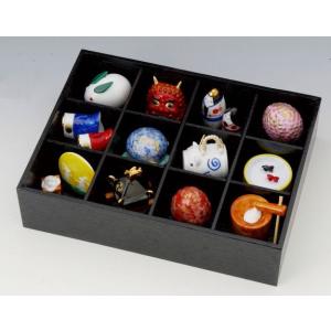 季節の置物 12ヶ月 四季 陶器/ 松花堂四季飾り (磁器) /家庭用 贈り物