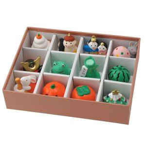 季節の置物 12ヶ月 四季 陶器/ 松花堂四季飾り (磁器) /家庭用 贈り物