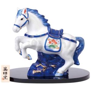 干支 置物 卯 うさぎ ウサギ 兔/ 染錦招福卯（福槌）