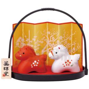 干支 午 置物 馬 うま 2026年/ 染錦招福午(大) /粗品 販促 景品 縁起