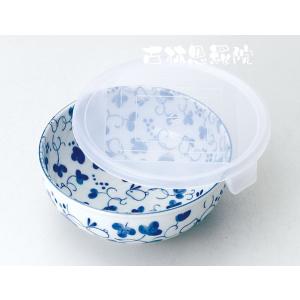 レンジパック 食器 蓋付き フタ付き 大 鉢 ボウル/ ノンラップ大鉢 ぶどう＆うさぎ /保存 鉢 うつわ 漬物 作り置き 常備菜 日本製 和食器 おしゃれ