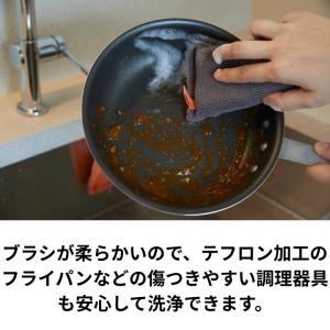 ブラシスポンジ 1個 オレンジ グレー グリー...の詳細画像5