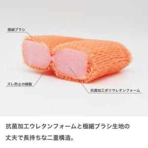 ブラシスポンジ 2個セット オレンジ グレー ...の詳細画像3