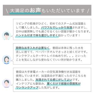 加湿器 小型 スチーム式 小型 加熱式 おしゃ...の詳細画像3