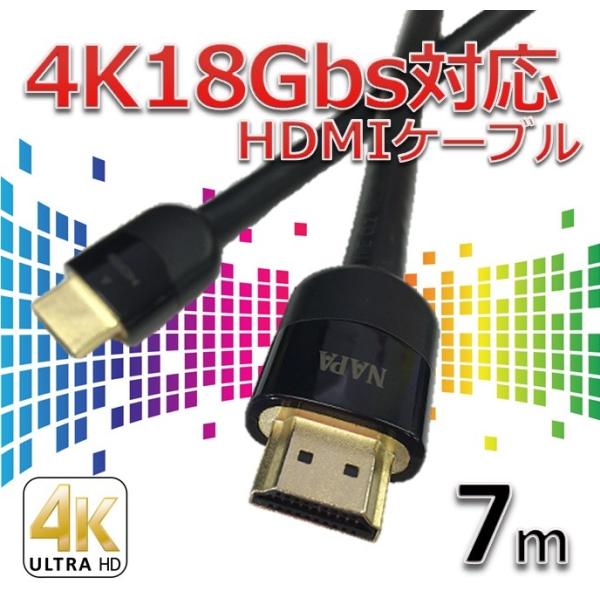 4K18Gbps対応High Speed HDMIケーブル 7m