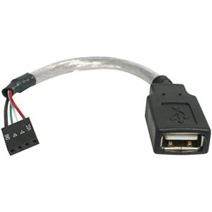 StarTech.com PCケース/マザーボード接続用USB 2.0ケーブル 15cm USB-A(メス) - 4ピン USBマザーボードヘッダ(メ｜dw-bestselectshop