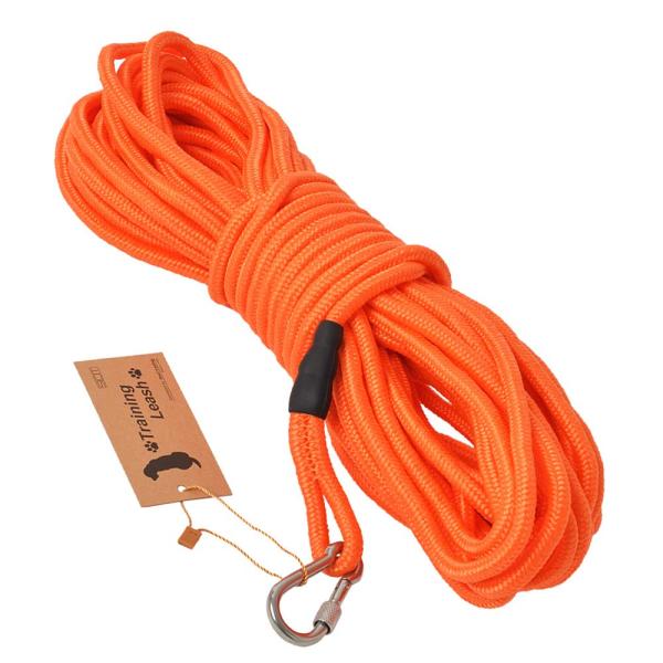 SRT ロングリード 20m オレンジ 丸ロープ 【4色展開】 軽量 水に浮く 絡まりにくい 中型犬...