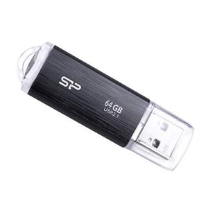 シリコンパワー USBメモリ 64GB USB3.1 & USB3.0 ヘアライン仕上げ Blaze B02 SP064GBUF3B02V1K｜dw-bestselectshop