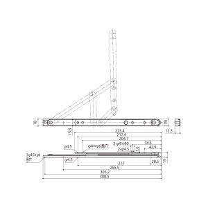 中西産業 開窓 6バーヒンジ (縦スベリ出し窓用) SD-12-2｜dw-bestselectshop