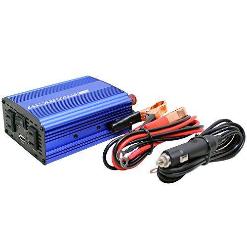 メルテック 車載用 インバーター 2way(USB&amp;コンセント) DC12V コンセント2口(120...