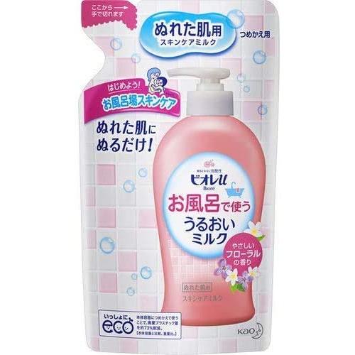 花王 ビオレu お風呂で使ううるおいミルク やさしいフローラルの香り つめかえ用 (250mL) ぬ...