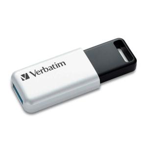 Verbatim バーベイタム USBメモリ 64GB USB3.1(Gen1) スライド式 ストラップホール付き ホワイト USBSLM64GWV1｜dw-bestselectshop