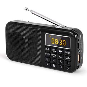 J-725 携帯 ラジオ 充電式 ワイドfm（FMのみ対応 ラジオ ポータブル ミニデジタルラジオ ワイドFM SD USB MP3 懐中電灯付き、目｜dw-bestselectshop