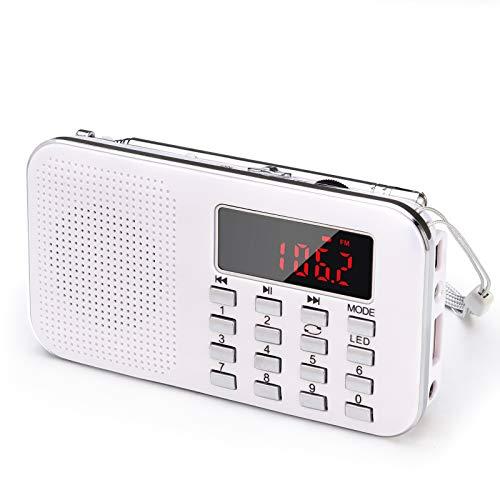 J-908 USB ラジオ 充電式 AM/ワイドFM ポータブル ラジオ 懐中電灯付き 対応 AUX...