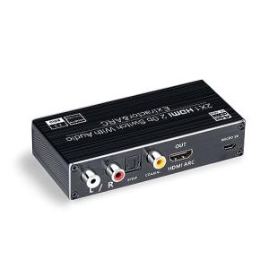 ELEVIEW HDMI 切替器 音声分離器 4K(60Hz) HDR HDCP2.2対応 2入力1出力 (オーディオ出力:光デジタル・3.5mmステ｜dw-bestselectshop