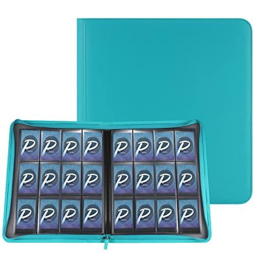 PAKESI スターカードカードファイル 12ポケット 480枚収納 透明PP素材 カードシート と...