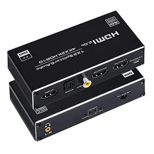 HDMI 分配器 1入力2出力 HDMIスプリッター 1x2 音声分離 4Kx2K HDR「3.5mm音声+同軸+ SPDIF音声分離」 HDMI 2｜dw-bestselectshop
