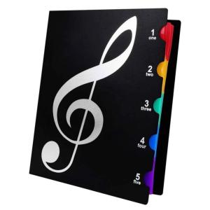 fogman 音楽ファイル 楽譜ファイル 楽譜ケース 楽譜いれ 楽譜入れファイル レッスンファイル A4 黒 吹奏楽 書き込みできる (40枚収納)｜dw-bestselectshop