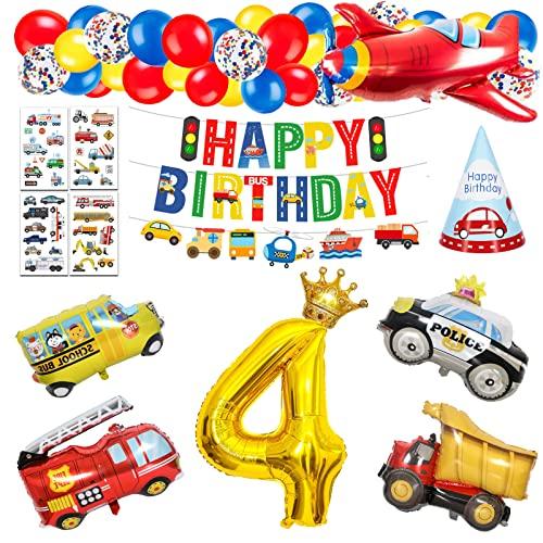 誕生日 飾り付け 男の子、誕生日バルーン 4歳 男の子 誕生日プレゼント 風船 車 誕生日 誕生日 ...