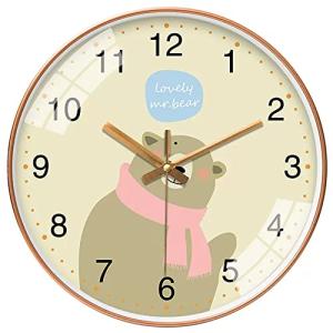 WiViVi 掛け時計 子供 大人 可愛い動物 時計 壁掛け おしゃれ clock 女の子 プレゼント 男の子(ビッグ・ベア)｜dw-bestselectshop