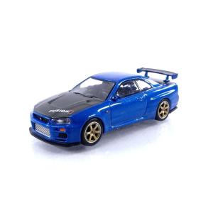 TrueScale Miniatures MINI GT 1/64 ニッサン スカイライン GT-R R34 Top Secret ベイサイドブルー｜dw-bestselectshop