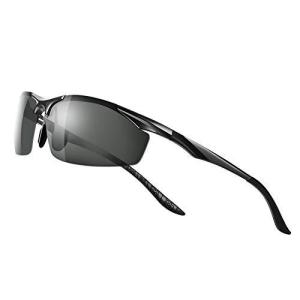 ANQUIKA 偏光レンズサングラス UV400 紫外線カット 超軽量 メタルフレームスポーツサングラス ドライブ/自転車