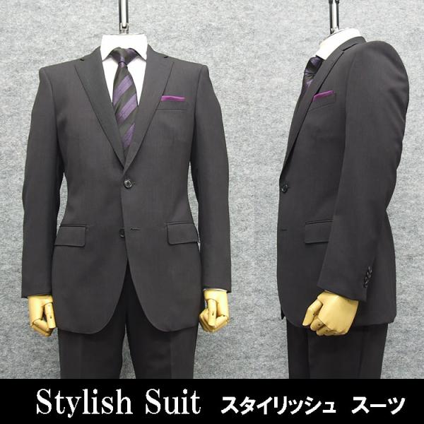 通年物 スタイリッシュスーツ 濃グレー/無地 [YA体] [A体] 190900-B