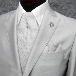 メンズ シルク アスコット ふくろう スカーフ （イタリア マレリー社